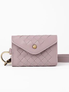 NIB Andar The Poppy Keychain Card Wallet Coin Purse lilac Leather